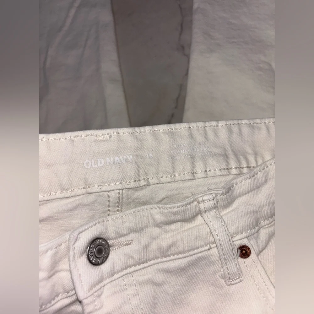 Old Navy Jeans Womens 16 Sky Hi Extra High Rise Wide Leg Secret Smooth Pockets - Picture 4 of 4
